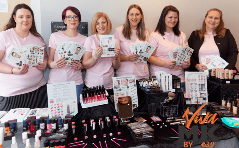 Ladies beauty demonstrate